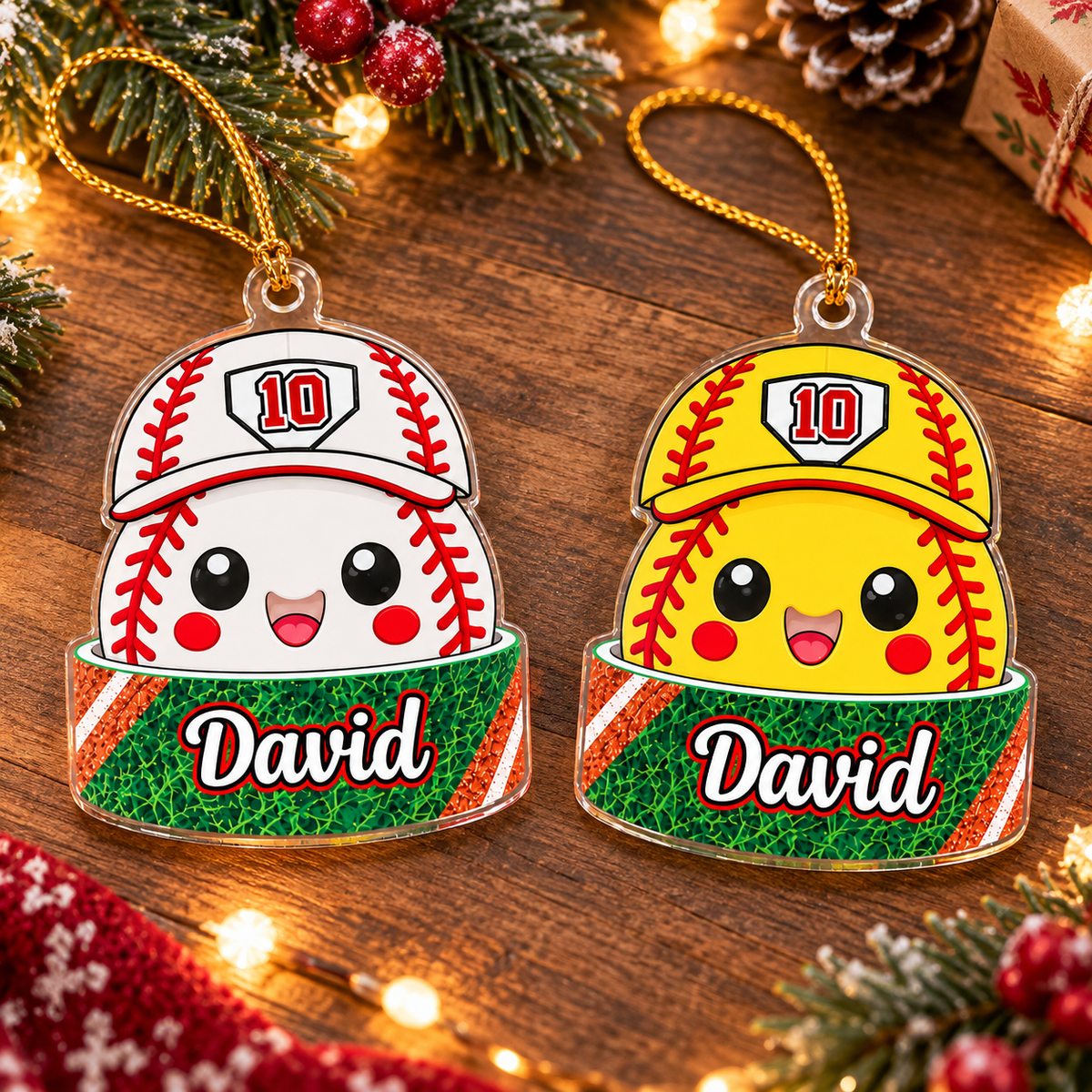 Baseball Softball Ornament - product view 3