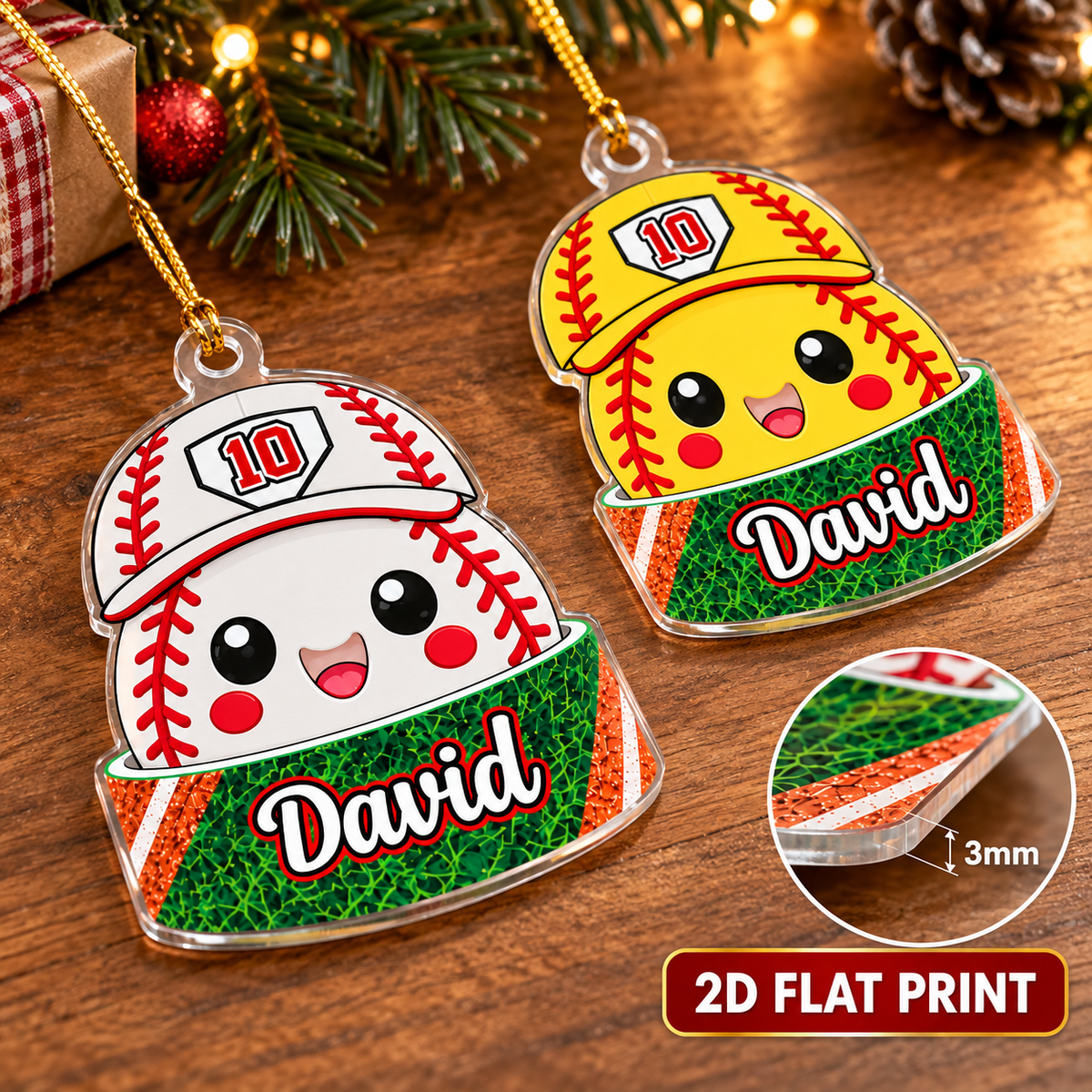 Baseball Softball Ornament - product view 5