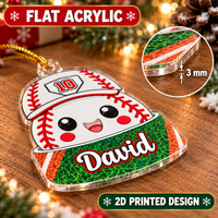 Baseball Softball Ornament - material and thickness