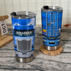 Blue Semi-Truck Tumbler Personalized Big Rig Driver Gift Stainless Steel Insulated Travel Mug available at our Austin, Texas warehouse