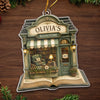 Bookstore Bookshop Ornament Set of 3, Custom Name Book Lover Christmas Tree Gift for Readers on a hanger, ready to ship from Austin, Texas