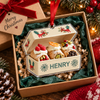 Close-up of Cannoli Christmas Ornament Personalized Italian Pastry Gift for Bakers Foodies Holiday Tree Decor for streetwear fans in Austin, Texas