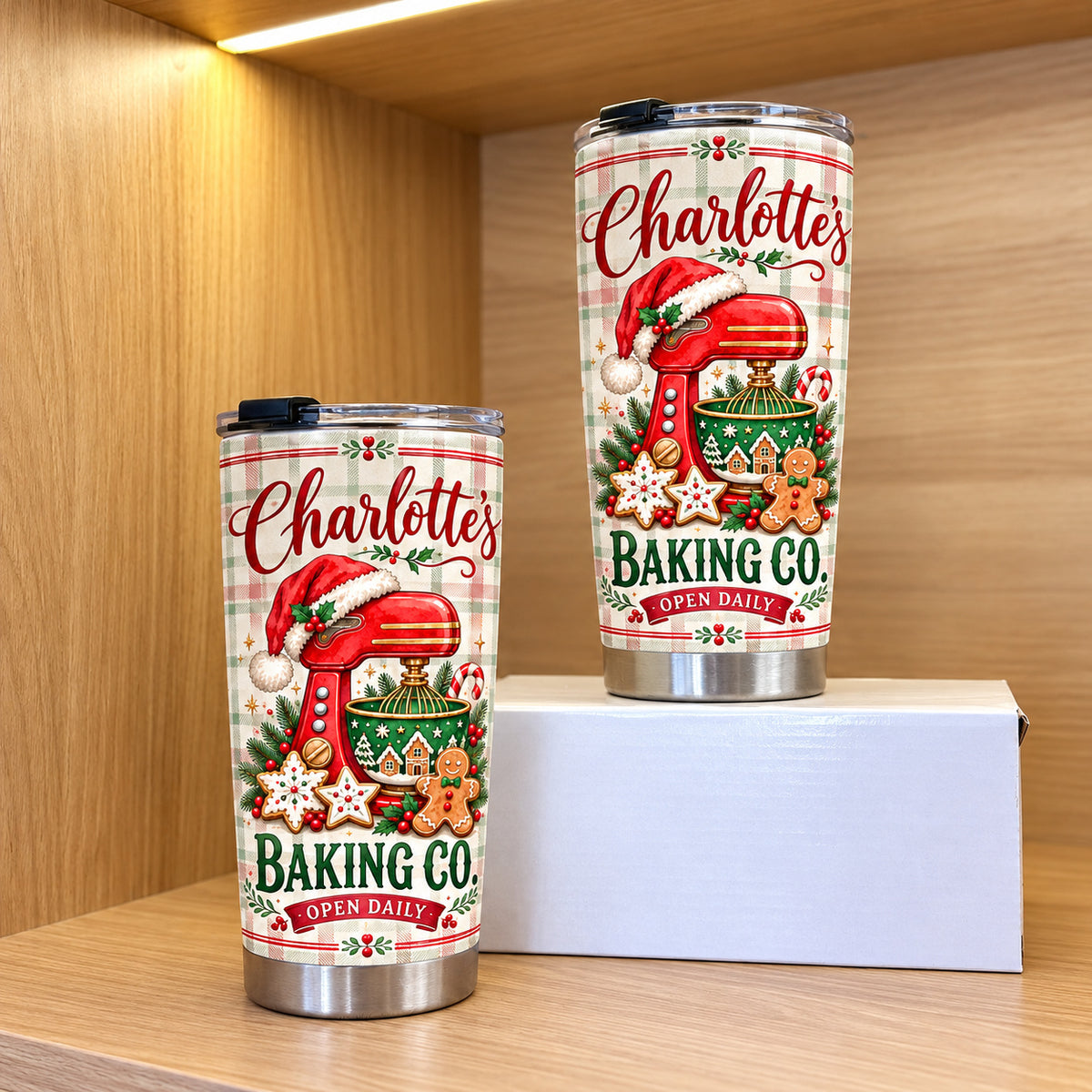 Personalized Christmas Baking Tumbler Custom Name Baker Gift - product view 3