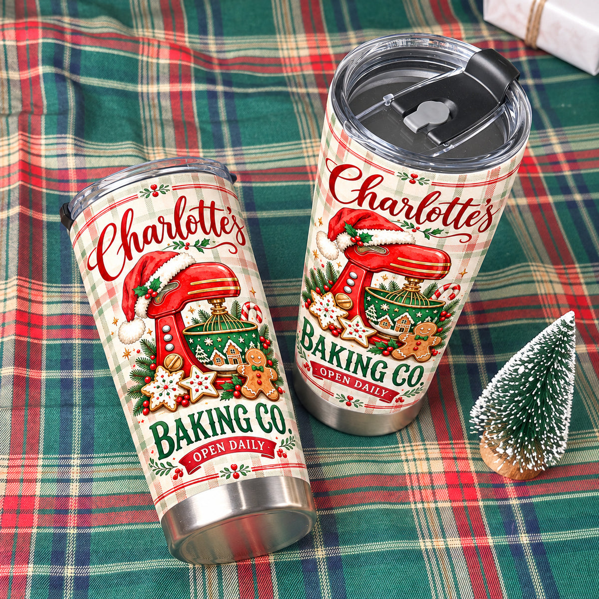 Personalized Christmas Baking Tumbler Custom Name Baker Gift - product view 7