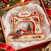 Christmas Sewing Machine Ornament - product view 4