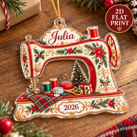 Christmas Sewing Machine Ornament - product view 5