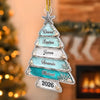Close-up of Coastal Beach Christmas Tree Ornament Personalized Family Starfish Seashell Keepsake Holiday Decor G for streetwear fans in Austin, Texas