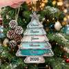 Coastal Beach Christmas Tree Ornament Personalized Family Starfish Seashell Keepsake Holiday Decor G available at our Austin, Texas warehouse