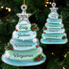 Coastal Christmas Tree Ornament, Personalized Beach Theme Holiday Decor, Custom Name Ornament Set Gi available at our Austin, Texas warehouse