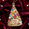 Crochet Yarn Ball Christmas Tree Ornament Personalized Custom Name Keepsake Gift for Crocheters Knit available at our Austin, Texas warehouse