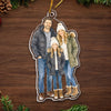 Close-up of Custom Family Portrait Acrylic Christmas Ornament, Personalized Photo Keepsake Gift for Family for streetwear fans in Austin, Texas
