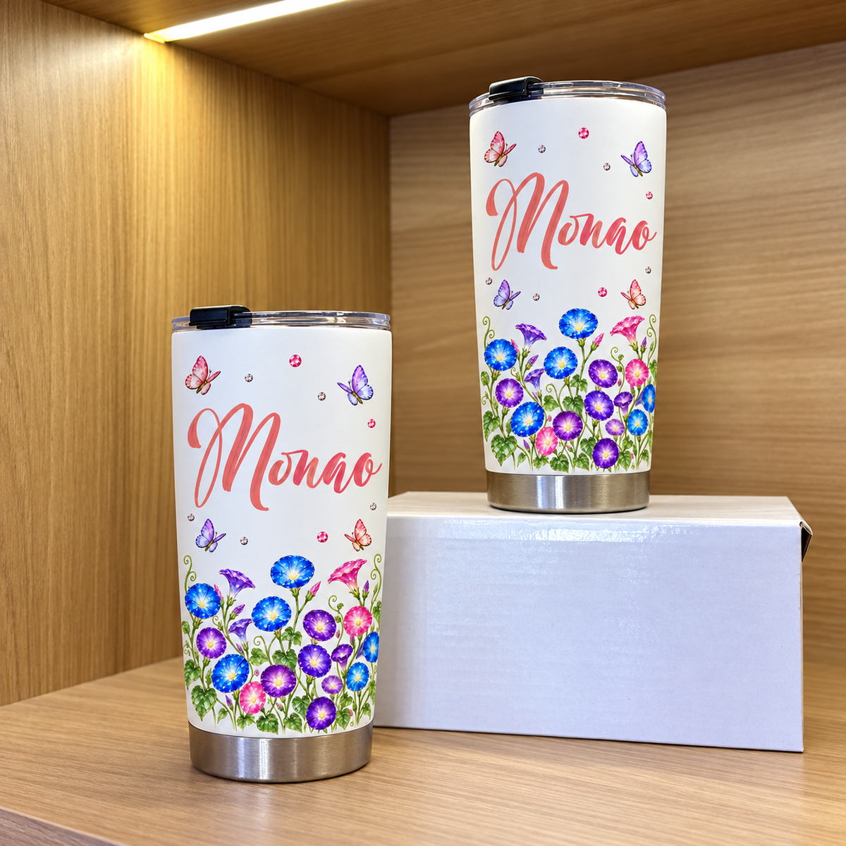 Custom Flower Name Tumbler - main product view