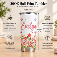 Custom Flower Name Tumbler - product detail 3