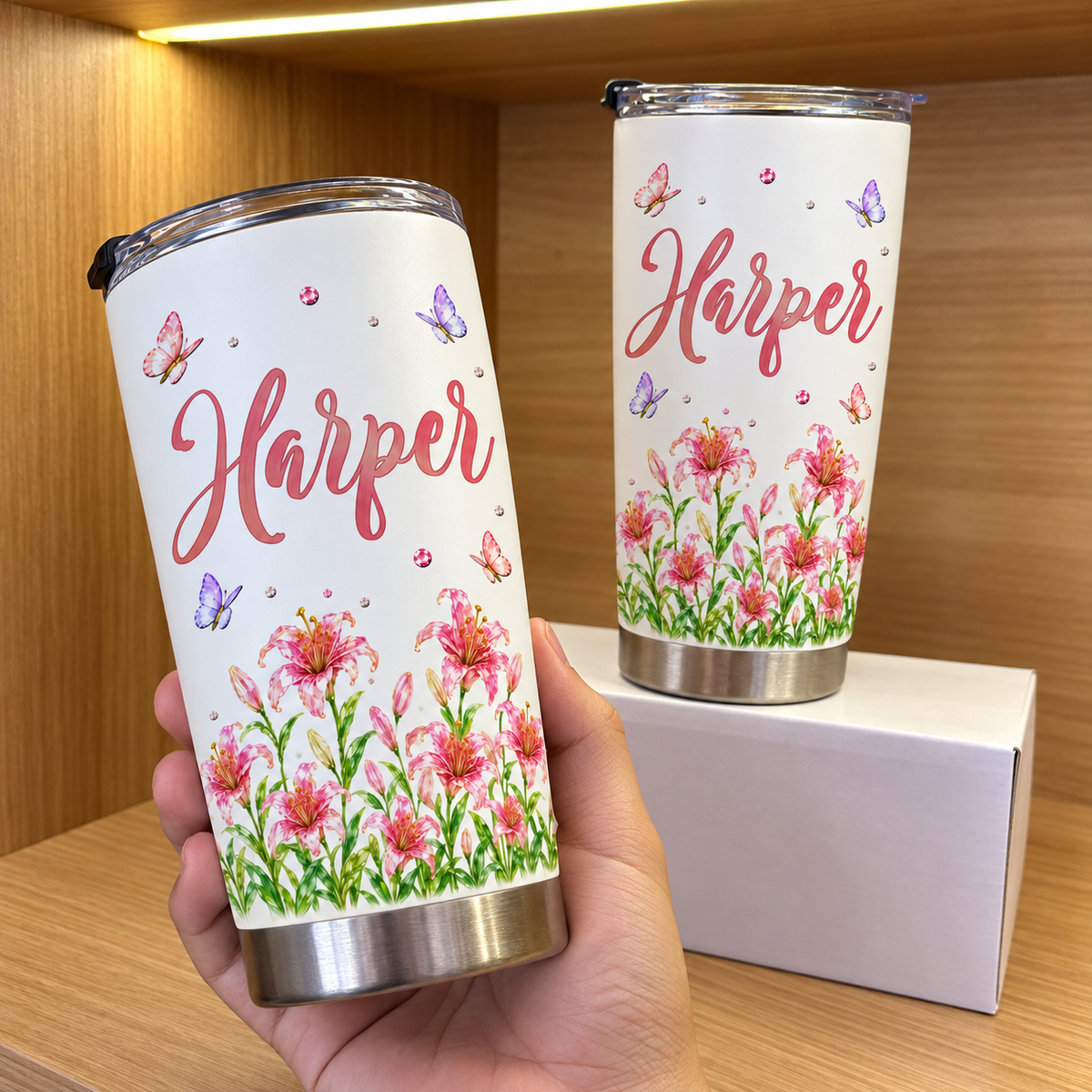 Custom Flower Name Tumbler - product detail 4