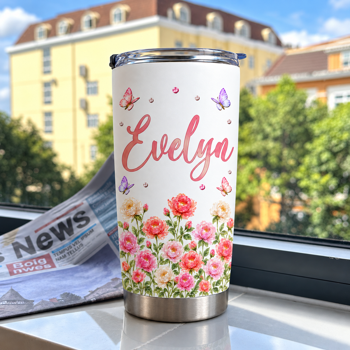 Custom Flower Name Tumbler - product detail 5