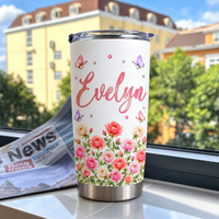 Custom Flower Name Tumbler - product detail 5