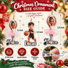 Customer in Austin, Texas wearing Custom Name Cartoon Sports Ornament Personalized Basketball Ballet Acrylic Christmas Gift for Kids