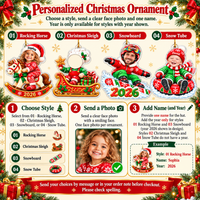 Custom Photo Christmas Ornament Personalized Face Name Winter Keepsake - personalization guide