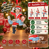 Customer in Austin, Texas wearing Custom Photo Face Couple Spanking Ornament Personalized Funny Christmas Gift for Couples