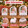 Close-up of Custom Photo Milestone Ornament Personalized Christmas Keepsake with Name and Date for Family for streetwear fans in Austin, Texas