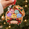 Cute Dumplings Family Christmas Ornament Personalized Kawaii Dim Sum Acrylic Holiday Gift on a hanger, ready to ship from Austin, Texas