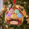 Cute Dumplings Family Christmas Ornament Personalized Kawaii Dim Sum Acrylic Holiday Gift available at our Austin, Texas warehouse