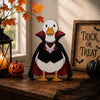 Cute Halloween Duck Wooden Figurine Set Spooky Witch Pumpkin Ghost And Mummy Tiered Tray Decor