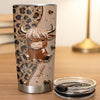 Cute Highland Cow Leopard Print Tumbler, Personalized 3D Effect Farmhouse Travel Cup Gift for Women available at our Austin, Texas warehouse