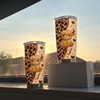 Close-up of Cute Highland Cow Leopard Print Tumbler Personalized Stainless Steel Cup for Animal Lovers Country W for streetwear fans in Austin, Texas