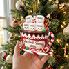 Close-up of Cute Hot Cocoa Marshmallow Christmas Ornament Personalized Holiday Tree Decor Gift for streetwear fans in Austin, Texas