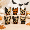 Cute Jack O Lantern Cat Wooden Cutout Sign Whimsical Retro Halloween Tabletop Decor