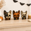 Cute Jack O Lantern Cat Wooden Cutout Sign Whimsical Retro Halloween Tabletop Decor