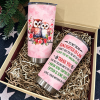 Personalized Daughter in Law Owl Tumbler Custom Names Message Gift - product view 7