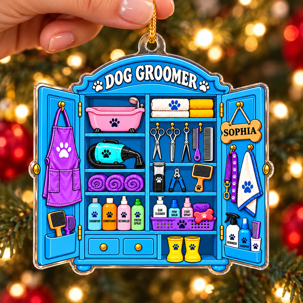 Dog Groomer Ornament - product view 2