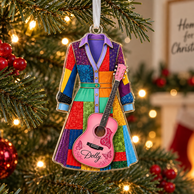 Dolly Ornament Dolly Parton Christmas Tree Decoration Country Music Fan Gift available at our Austin, Texas warehouse