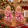 Customer in Austin, Texas wearing Dolly Parton Christmas Ornament Acrylic Holiday Tree Decoration Gift for Country Music Fans