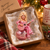 Close-up of Dolly Parton Christmas Ornament Acrylic Holiday Tree Decoration Gift for Country Music Fans for streetwear fans in Austin, Texas