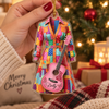 Dolly Parton Coat of Many Colors Acrylic Ornament Personalized Christmas Gift for Country Music Fans on a hanger, ready to ship from Austin, Texas