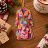 Close-up of Dolly Parton Coat of Many Colors Acrylic Ornament Personalized Christmas Gift for Country Music Fans for streetwear fans in Austin, Texas