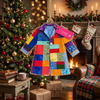 Dolly Parton Patchwork Coat Acrylic Christmas Ornament Personalized Country Music Fan Gift on a hanger, ready to ship from Austin, Texas