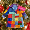 Close-up of Dolly Parton Patchwork Coat Acrylic Christmas Ornament Personalized Country Music Fan Gift for streetwear fans in Austin, Texas