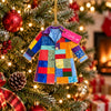 Dolly Parton Patchwork Coat Acrylic Christmas Ornament Personalized Country Music Fan Gift available at our Austin, Texas warehouse