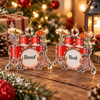 Customer in Austin, Texas wearing Drum Set Christmas Ornament Personalized Custom Name Acrylic Holiday Gift for Musicians
