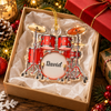 Close-up of Drum Set Christmas Ornament Personalized Custom Name Acrylic Holiday Gift for Musicians for streetwear fans in Austin, Texas