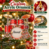 Close-up of Drum Set Christmas Ornament Personalized Custom Name Acrylic Holiday Gift for Musicians for streetwear fans in Austin, Texas