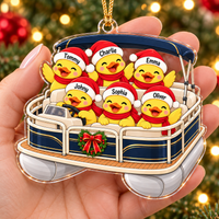 Duck Pontoon Family Ornament - product view 2