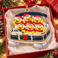 Duck Pontoon Family Ornament - product view 4