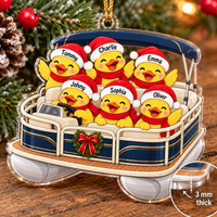 Duck Pontoon Family Ornament - material and thickness