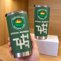 Personalized Dumpster Fire Response Team Tumbler Family Crossword Gift - product view 3