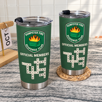 Personalized Dumpster Fire Response Team Tumbler Family Crossword Gift - product view 5
